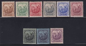 Barbados 1921 #152-161 vf mh vf (Set of 9)