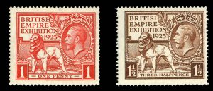 British Commonwealth - Great Britain #203-24 (SG 432-433) Cat£55, 1925 Briti...