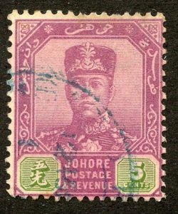 Malay States- Johore, Scott #63, Used