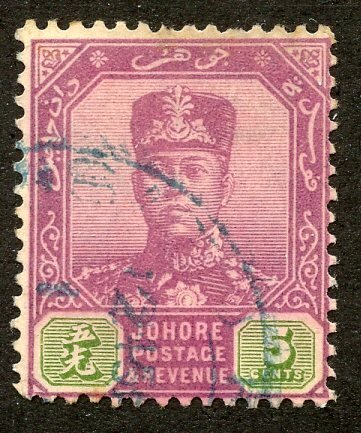 Malay States- Johore, Scott #63, Used