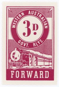 (I.B) Australia - Western Australia Railways : Parcels 3d