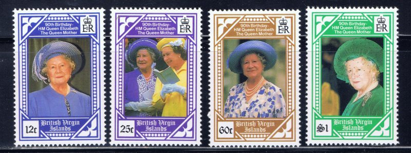 Virgin Is 673-76 MNH 1990 Queen Mother Birthday