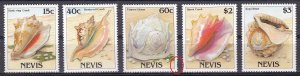 Nevis, Fauna, Shells, 1 stamp is damaged/defect!Please look at pictures!MNH/1988