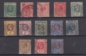 Gold Coast KGV Unchecked Collection Of 13 To 2s 6d Used BP5588