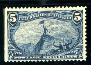 USAstamps Unused FVF US 1898 Trans-Mississippi Scott 288 OG MHR