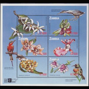 ZAMBIA 2000 - Scott# 873 S/S Orchids NH