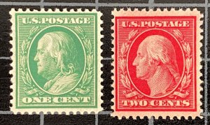 US Stamps - SC# 374 &. 375 - MOG NH - SCV = $28.00