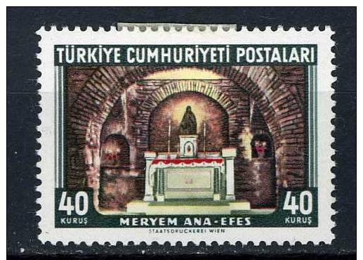 Turkey  1962 - Scott 1557 MH - Virgin Mary´s house, Ephesus 