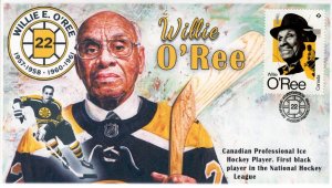 CA23-033, 2023, Willie O’Ree, First Day of Issue, Pictorial Postmark, Hockey, Bo