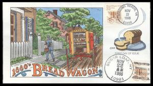 #2136 Bread Wagon 1880s Collins FDC