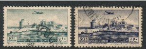 Lebanon Airmail # C159 & C164 Crusader Castle Sidon , F-VF used - I Combine S/H