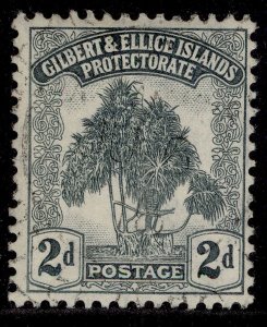 GILBERT AND ELLICE ISLANDS GV SG10, 2d grey, FINE USED.