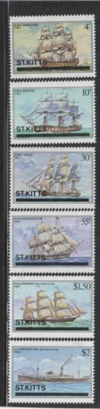 ST. KITTS #38-43 1980 SHIPS MINT VF NH O.G 