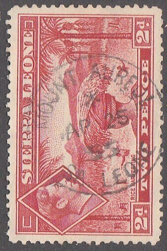 SIERRA LEONE 1955 GVI 2d - MOUNT AUREOL cds - scarce open 1955-61?..........7123