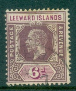 Leeward Is 1912-22 KGV Portrait Wmk. Multiple Crown & CA 6d FU