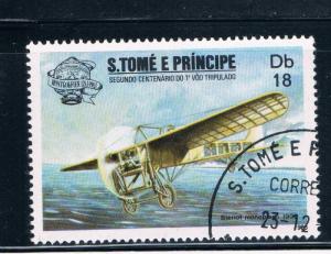 Saint Thomas and Prince Is 702a Used Bleriot monoplane (GI0433)+