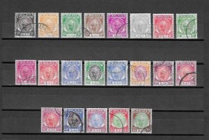 MALAYA/PAHANG 1950/56 SG 53/73 USED Cat £140