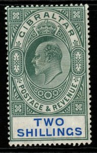 GIBRALTAR SG62 1905 2/= GREEN & BLUE MTD MINT