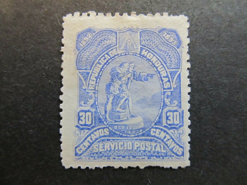 A4P11F8 Honduras 1892 30c mh*