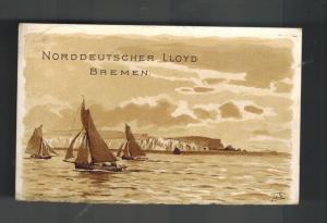 1911 Bremen Germany Postcard Lloyd Norddeustcher Line Cover to USA