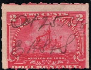 R164 2¢ Documentary Stamp (1898) Used