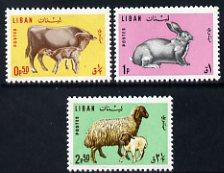 Lebanon 1965 Domestic Animals set of 3 unmounted mint, SG...