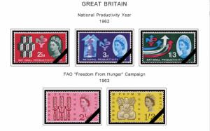 COLOR PRINTED GREAT BRITAIN 1952-1977 STAMP ALBUM PAGES (55 illustrated pages)