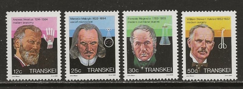 Transkei Scott catalog # 109-112 Mint NH