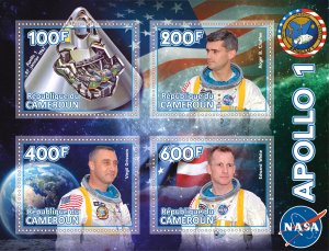 Stamps. Space. Apollo 1 2019 year 1+1 sheets perforated