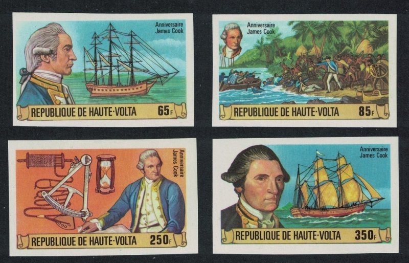 Upper Volta Captain James Cook 4v Imperf 1978 MNH SG#487-490 MI#719-722