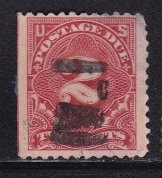 US J62, Used Postage Due, Thin