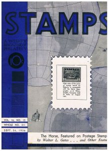 3 different Copies of Stamps Magazine from 1936