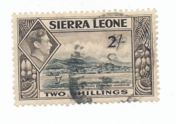 Sierra Leone 1938 Scott 182 used - 2sh, Freetown Harbor