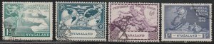 Nyasaland #87-90 Used Full Set of 4 cv $4.05