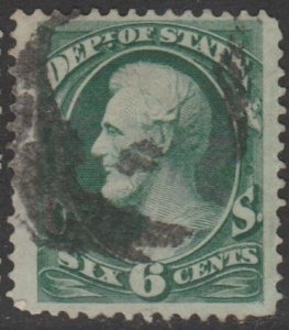 U.S. Scott #O60 Lincoln - Dept. of State - Official Stamp - Used Single