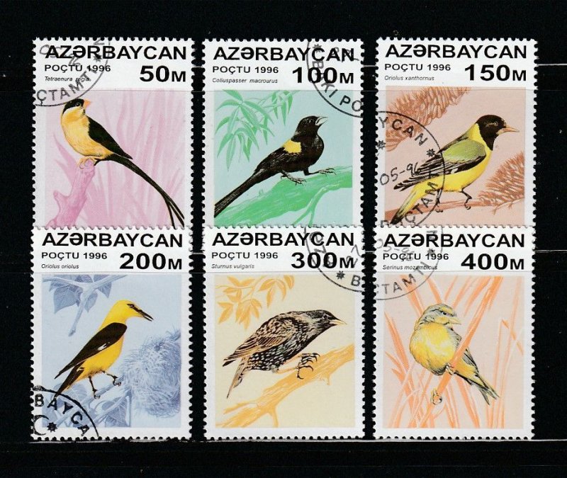 Azerbaijan 591-596 Set U Birds