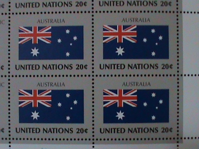 UNITED NATION-1984 SC#437-40- FLAGS SERIES-MNH SHEET-VF  WE SHIP TO WORLDWIDE