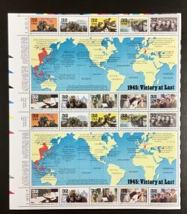 2559-2981  World War II 1941-1945  Full set of 5 sheets  FV $29.60