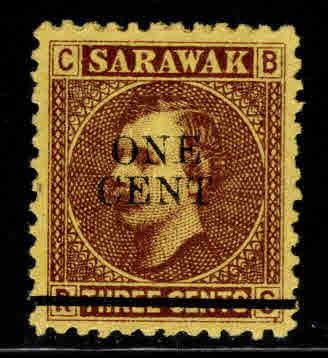 SARAWAK Scott 25 Mint No Gum, MNG 1892