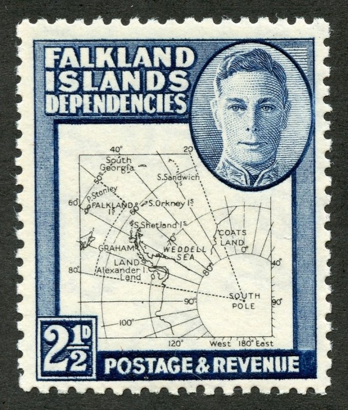 Falkland Islands Dependencies Scott 1L13 MNHOG - 1949 2½p King George VI