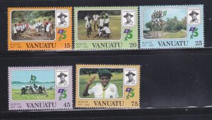 Vanuatu 337-341 Set MNH Boy Scouts