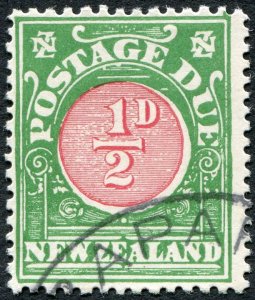 New Zealand 1925 ½d carmine & green Postage Due SGD27 used