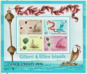 Gilbert & Ellice #225a SS canoes MNH