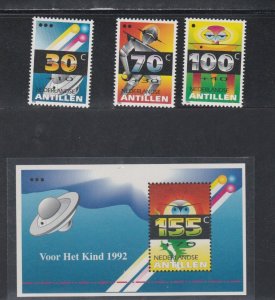 Netherlands Antilles # B290,292, 293, Space Exploration, Mint NH, 1/2 Cat.
