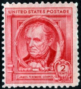 SC#860 2¢ Famous Americans: James Fenimore Cooper Single (1940) MNH