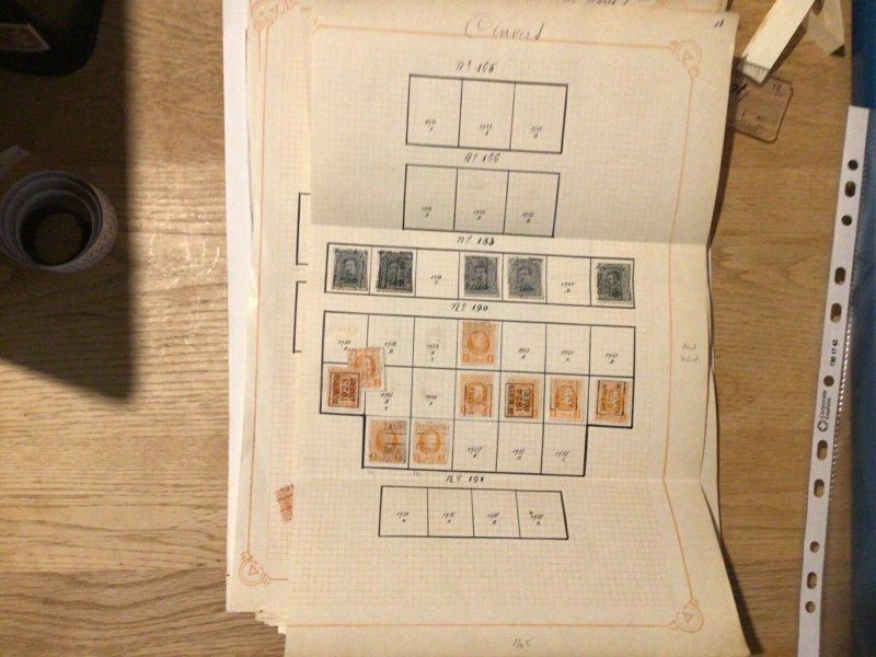 Belgium Precancels vintage page study sent folded stamps 57954 