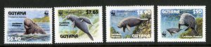 GUYANA 2666-9  MH  SET  SCV $7.55 BIN $3.50 MARINE LIFE