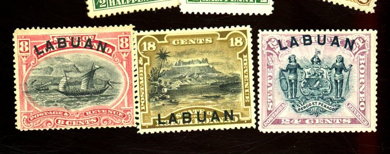 LABUAN #54 56-7 MINT FVF OG HR Cat $65