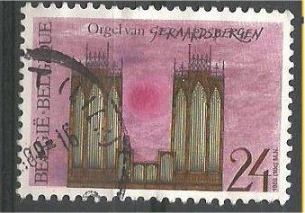 BELGIUM, 1988 used 24fr, Church organ, Geraardsbergen, Scott 1299