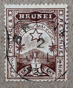 Brunei 1895 1/2c Star and Crescent local,  used. SG 1.  Scott A1, CV $24.00